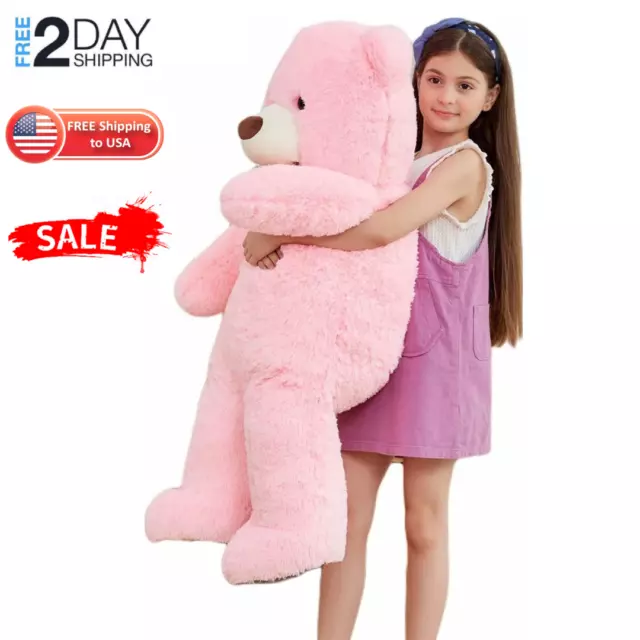 Giant Pink Plush Teddy Bear 40 Inch, Stuffed Animal Soft Toy Huge Jumbo Gift New