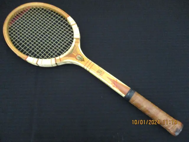 Vintage  Dunlop Maxply International Model Timber Frame Tennis Racquet - Gc