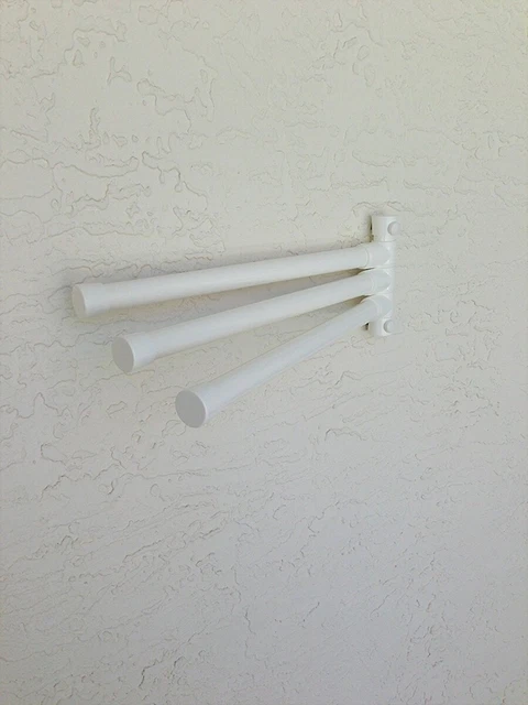 Lámpara de exterior WM6-WHT montaje en pared 6 barras toallero, blanco