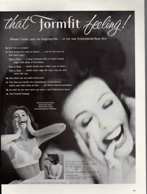 1960 FORMFIT BRA Ad Be a Christmas Eve New Strapless £1.90