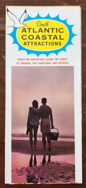 1960s South Atlantic Coastal Attractions Vintage Travel Brochure SC VA GA NC