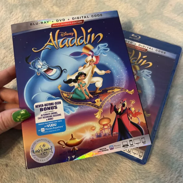 Aladdin (The Walt Disney Signature Collection) (Blu-ray, 1992) NEW* W~ SLIP !!