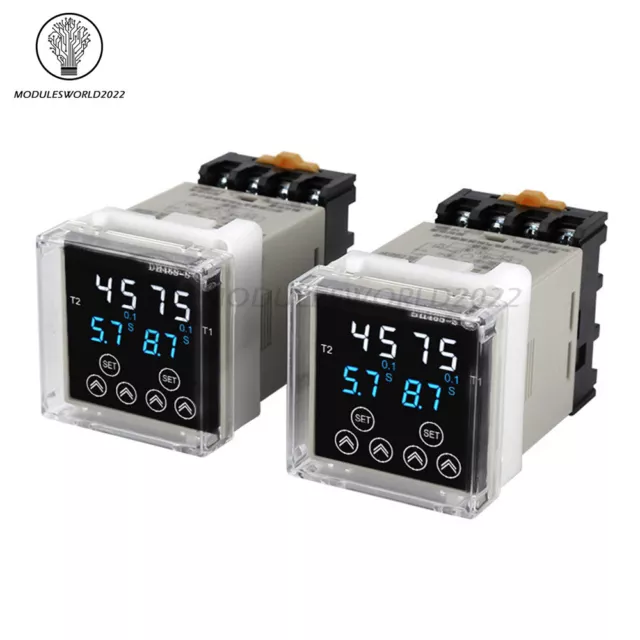 DH48S Smart Digital Delay Time Relay Precision Programmable Cycle W/ Socket Base
