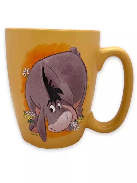 Disney Store Eeyore Large Coffee Cup Mug Winnie the Pooh Orange Purple 18 oz