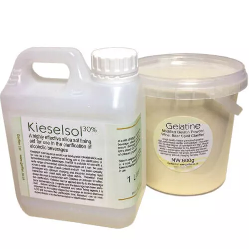 Kieselsol 1L + Gelatin 600g Fining Agents Wine Beer & Spirit Making