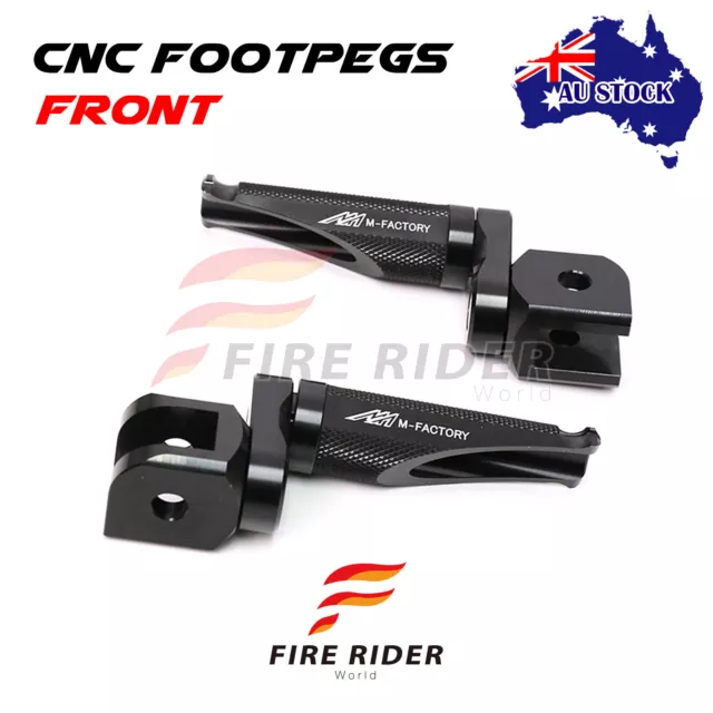 For Yamaha FZ1 /S Fazer 06-16 15 CNC Front Foot Pegs SHINOBI 25mm Extend Black