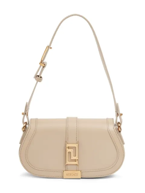 Versace Greca Goddess Mini Beige Leather Shoulder Bag New SS24