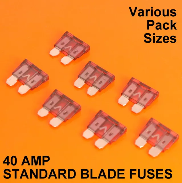 High Quality 40 Amp Standard Blade Fuse Fuses For Car Van Bike Boat - 40A