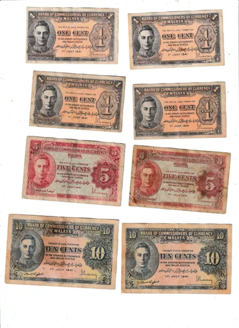 Malaya  Eight  Notes  1941