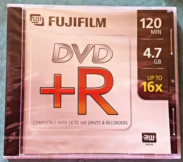 FUJIFILM 4 x DVD+R - 120min VIDEO - 4.7GB DATA - 16X - NEUFS