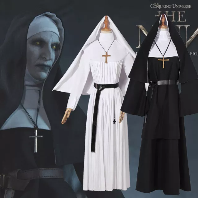 THE CONJURING SCARY The Nun Cosplay Costume Plus Size Outfit Priest ...