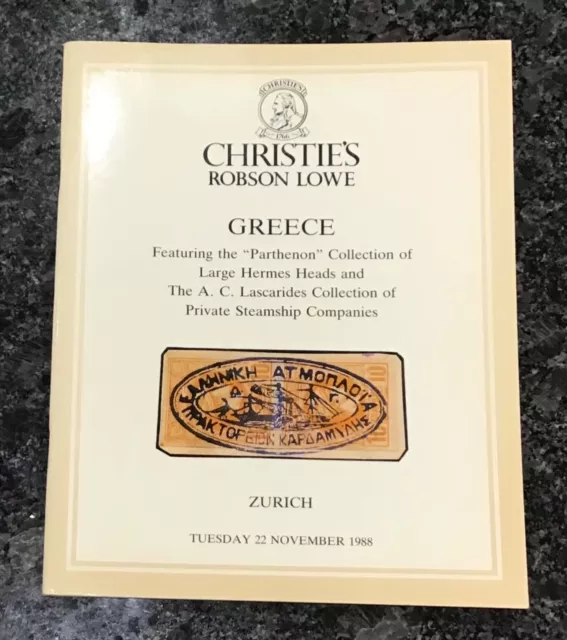 GREECE Hermes Heads, Private Steamship Co’s, Auct.Cat.+PR Christie’s Robson Lowe