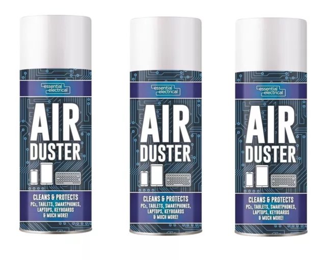 3 x Compressed Air Duster Spray Can Cleaner Dust Blower Laptop Computer Keyboard