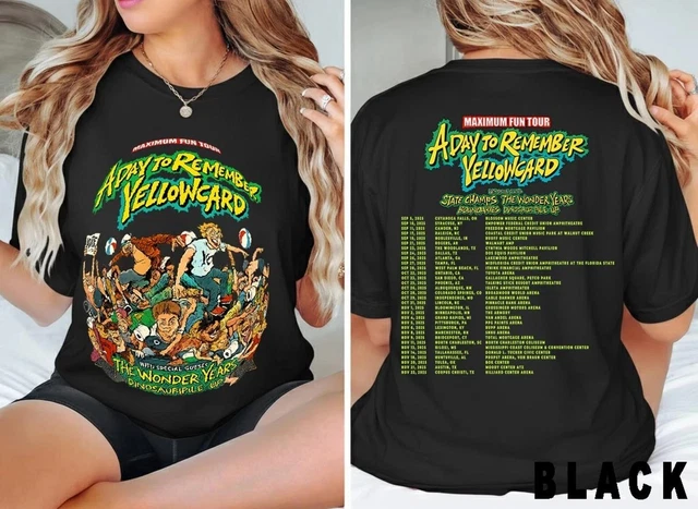 A DAY TO Remember X Yellowcard Tour 2025 Concert Unisex T‑Shirt FUll ...