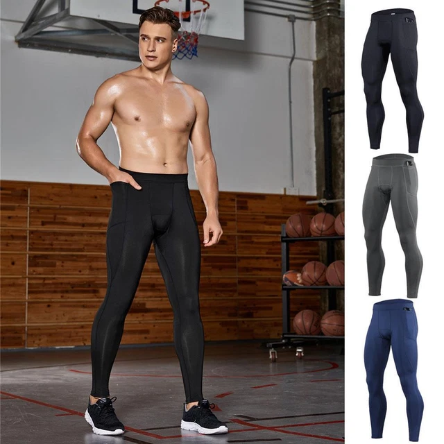 Men's Long Running Tights Jogging Bottoms Gym Sport Pant Fitness Q3R5 R4P3