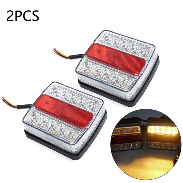 ABS Arrière 15LED Étanche Remorque Frein Arrière Clignotant Feu IP68 Accessoires