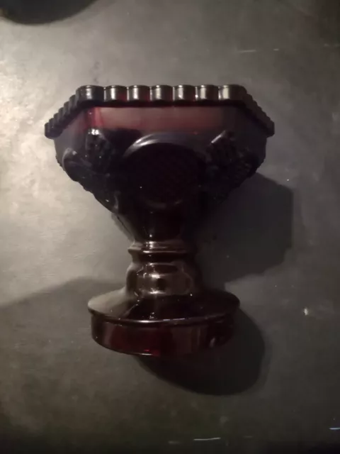 Avon Vintage Cape Cod Ruby Red Collection Candle Holder or Candy Dish Valentine