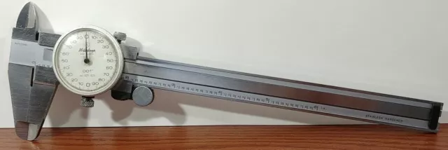 MITUTOYO 505-626 Dial Caliper 0-6" Range  .001" Grad