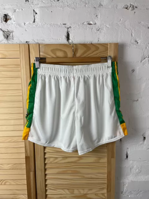 AN MHI 1887 GAELIC GAA SHORTS WHITE GREEN ONEILLS POLYESTER MENS sz 36 2