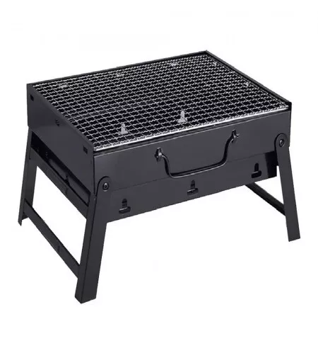 Barbacoa de carbón portátil plegable para BBQ con parrilla 35x27x20cm