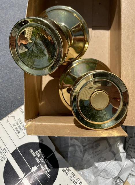 Vintage Sargent Metropolitan Fore Line Tulip Interior Door Knob Set M13-465 NOS