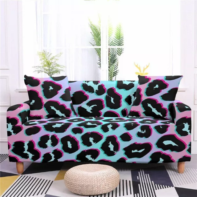 Leopard Print Elastic Sofa Cover Living Room Stretch Armchair Cover Slipcovers