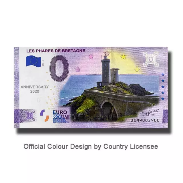 Billet Euro Souvenir UEMW 2021-6 France Anniv.Les Phares De Bretagne Couleur