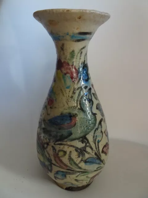 Ancien grand vase à l'oiseau Iknik Ottoman Turquie XIXème