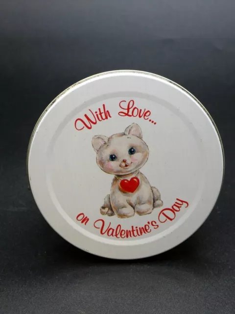 Vintage Russ Berrie With Love on Valentine's Day Tin with Lid and Handle