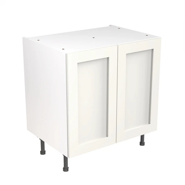 800MM SHAKER KITCHEN Base Unit Carcass Matt White Double Door Storage