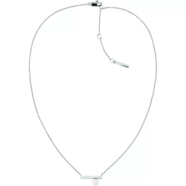 CK CALVIN KLEIN Womens Necklace TIMELESS 35000175 Stainless Steel Pearl