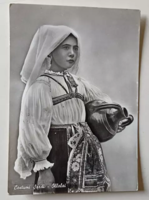 8393 Cartolina Costumi Sardi - Ollalai  Viaggiata