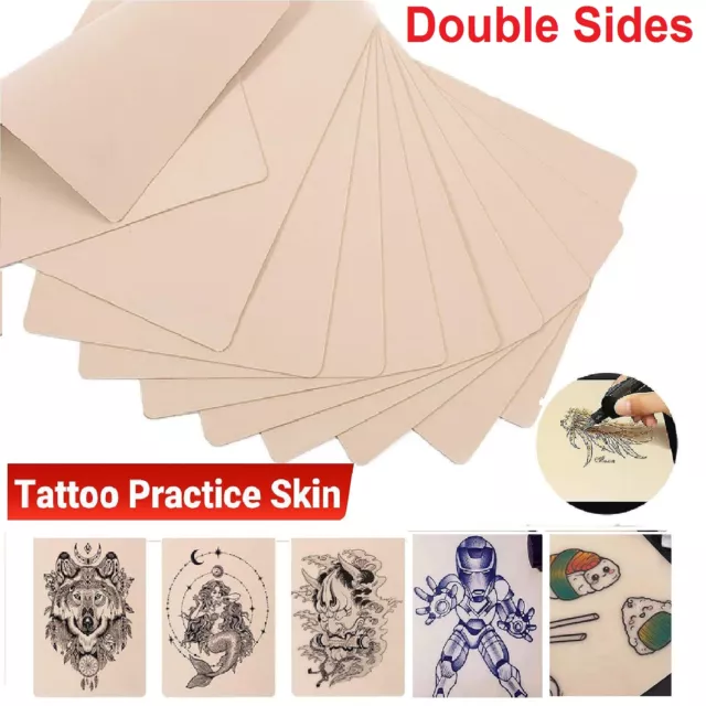 Tattoo Skins Fake Practice Eyebrow Art Double Sides Silicone For Beginner Thick