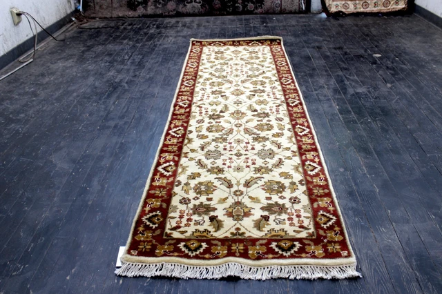 8X3 Exquisite Mint Hand Knotted Vegetabl Dye Wool Tabrizz Turkish Rug Runner