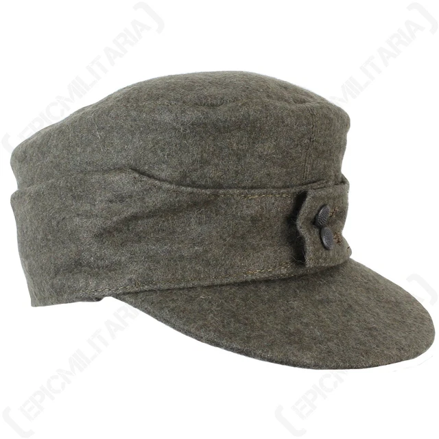 WW2 German Army M43 Field Cap - Repro Heer Ski Grey Wool Peaked Hat All Sizes