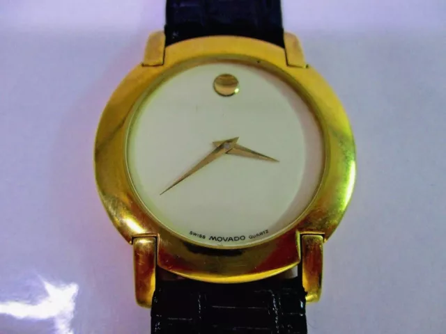 Watch Movado Museum Knight Mens Laminated Gold Quartz