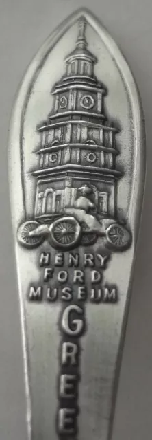 GREENFIELD VILLAGE HENRY FORD MUSEUM demi STERLING SILVER SOUVENIR SPOON - MINT!