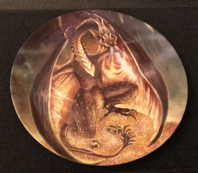 Crown Staffordshire Enchantica Dragon Of The Deep Mountain Collectors Plate