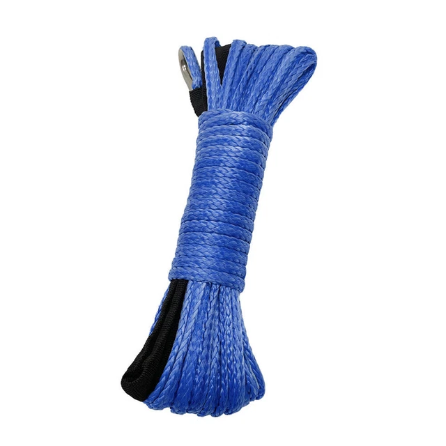 10000LBS Synthetic Winch Rope Line 1/4''x50ft Recovery Cable Heavy Duty ATV UTV