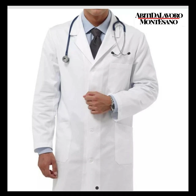 Camice Da Laboratorio - Bianco, Grigio, Blu, Per Uomo E Donna, 65% Poliestere 35% Cotone - Foto 3