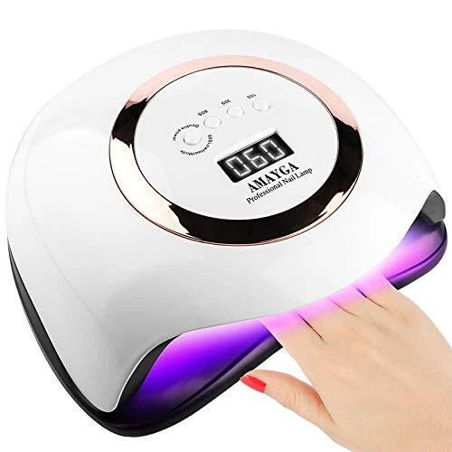 Lampe UV Sèche Ongles,AMAYGA 168W Séchoir à Ongles Professionnel avec Capteur Au