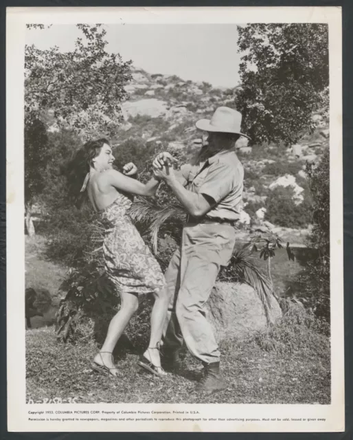 CAROL THURSTON JOHNNY WEISSMULLER in @Col Killer Ape '53 STRUGGLE JUNGLE JIM
