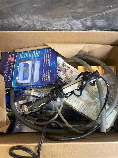 Mixed lot aquarium supplies for fish tank as pictured