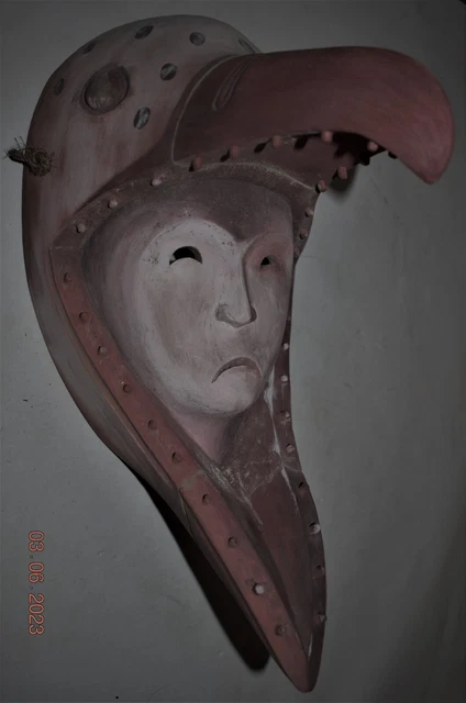 Orig $399 Wow!! Inuit Shaman Transformation/Bird-Man Mask, 16"