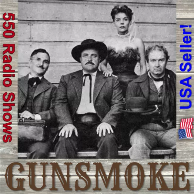 GUNSMOKE: 550 Old-Time Radio Adult Westerns on a USB Flash Drive for Home & Car