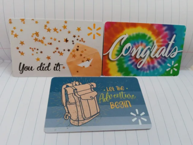 Walmart.  Set Of 3 collectible Gift Cards No $ value on card. EXCELLENT COND