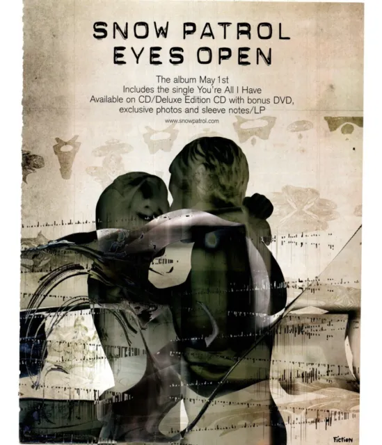 Framed Magazine Single/Album Advert 11X9" Snow Patrol : Eyes Open