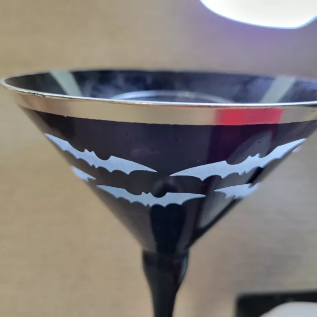 Yankee Candle Batty Bat Black Halloween Martini Glass Tea Light Holder 220927G
