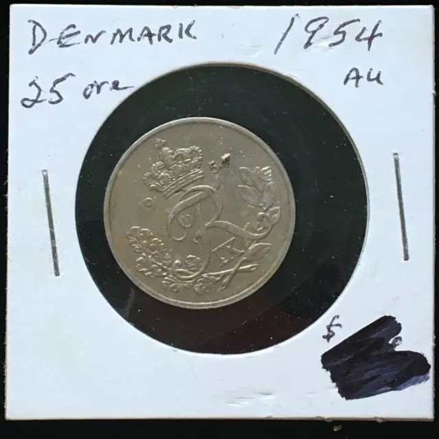 Denmark 1954 (h) 25 Øre KM 842.1 AU A864