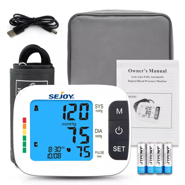 SEJOY Automatic Digital Upper Arm Blood Pressure Monitor Machine BP Machine Cuff